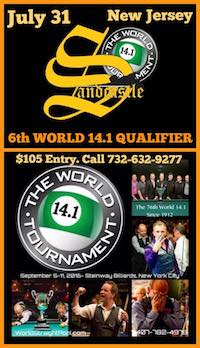 Pool’s World 14.1 Qualifier July 31