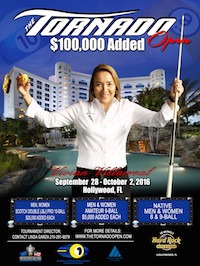 Pool’s Tornado Open, $100,000 Added, Sep. 28 – Oct. 2, Pro & Amateur Events