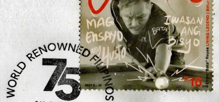 ‘Living Legends’ stamps pay tribute to Efren Reyes, world-class Filipino