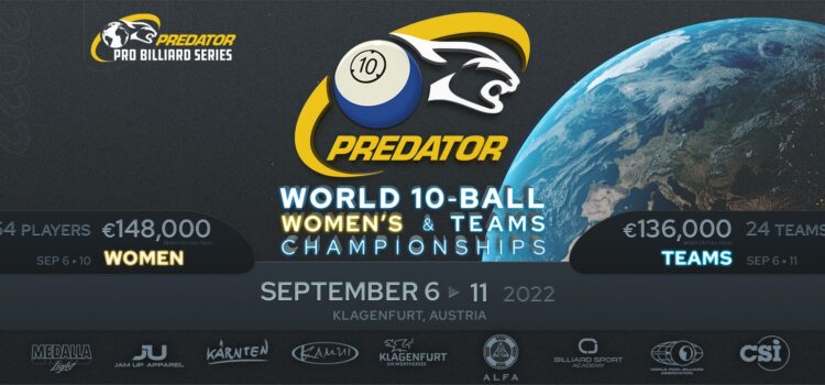 Predator World 10-Ball, Sept. 6-11